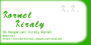 kornel kiraly business card