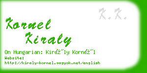 kornel kiraly business card